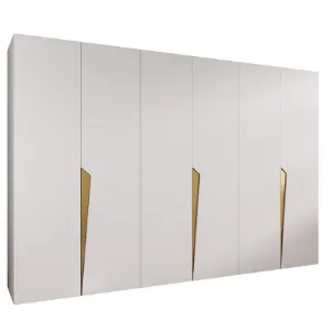 Obrazek Szafa Piano 1-300 (3x100) biały/złoty