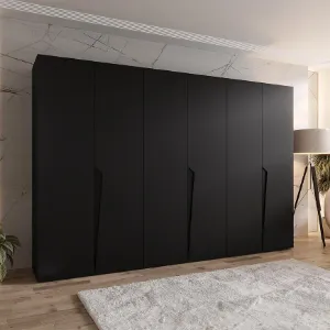 Obrazek Szafa Piano 1-300 (3x100) czarny/czarny