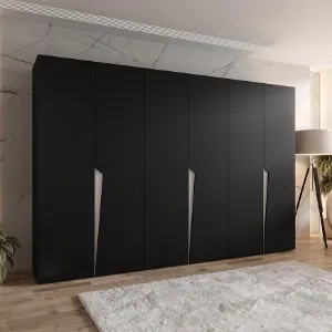 Obrazek Szafa Piano 1-300 (3x100) czarny/kaszmir