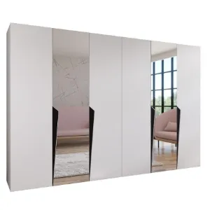 Obrazek Szafa Piano 2-300 (2x150) biały/czarny