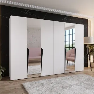 Obrazek Szafa Piano 2-300 (2x150) biały/czarny