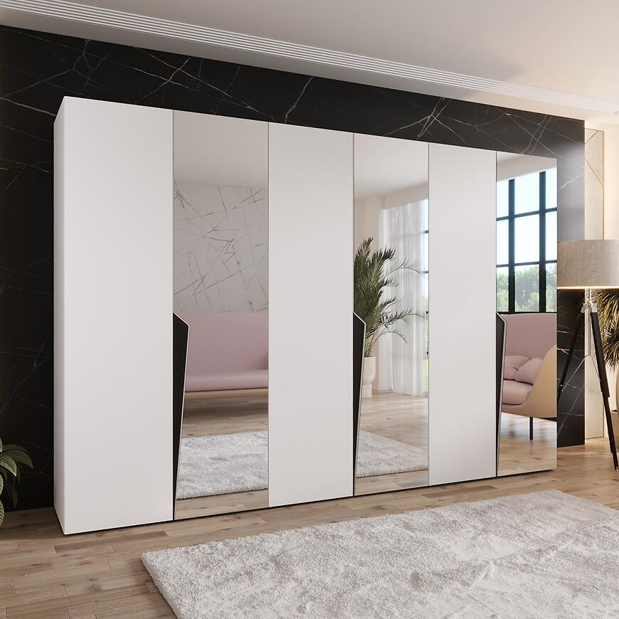 Szafa Piano 2-300 (3x100) biały/czarny