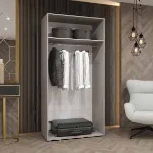 Obrazek Szafa Piano 3-100 biały/złoty