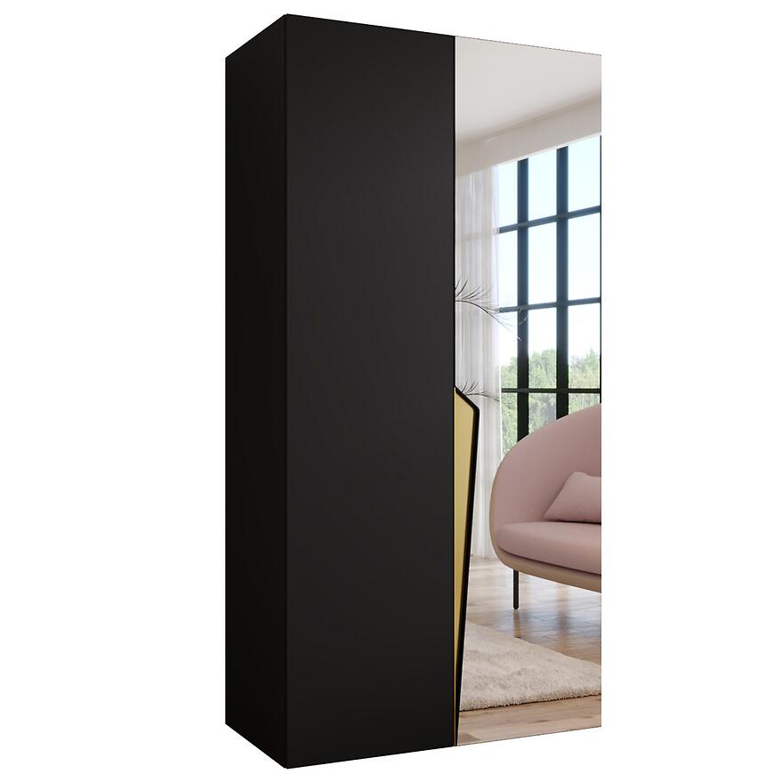 Szafa Piano 2-100 czarny/złoty