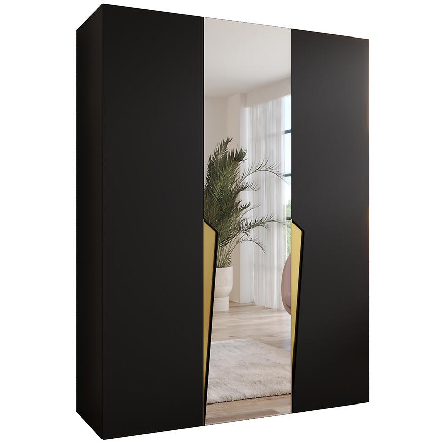 Szafa Piano 2-150 czarny/złoty