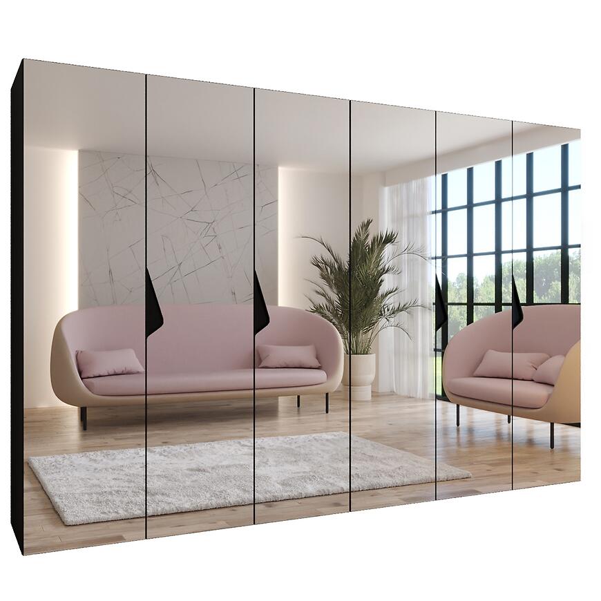 Szafa Sandi 3-300 (2x150) czarny/czarny