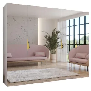 Obrazek Szafa Sandi 3-250 biały/złoty