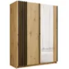 Obrazek Szafa dwudrzwiowa Bayadero 10 III artisan z czarnymi lamelami