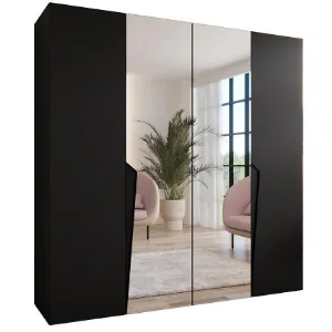 Obrazek Szafa Piano 2-200 czarny/czarny