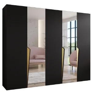 Obrazek Szafa Piano 2-250 czarny/złoty