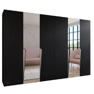 Obrazek Szafa Piano 2-300 (2x150) czarny/kaszmir