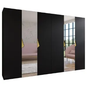 Obrazek Szafa Sandi 2-300 (2x150) czarny/złoty