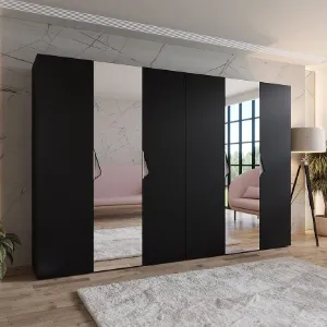 Obrazek Szafa Sandi 2-300 (2x150) czarny/kaszmir