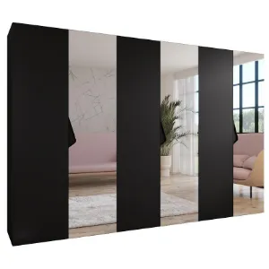 Obrazek Szafa Sandi 2-300 (3x100) czarny/czarny