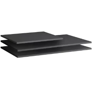 Obrazek Półki do szafy Marbella/Alicante 250 czarny (komplet 3 szt)