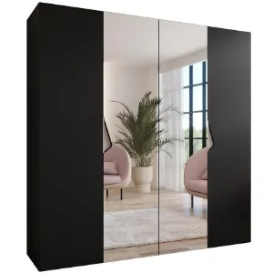 Obrazek Szafa Sandi 2-200 czarny/kaszmir