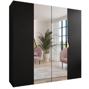 Obrazek Szafa Sandi 2-200 czarny/złoty