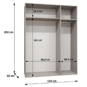 Obrazek Szafa Sandi 1-150 kaszmir/kaszmir