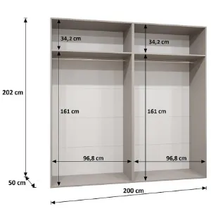 Obrazek Szafa Sandi 1-200 czarny/kaszmir