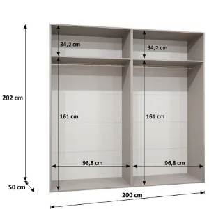 Obrazek Szafa Sandi 1-200 czarny/złoty