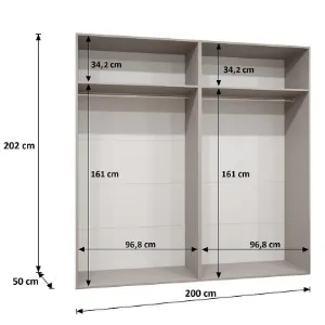Obrazek Szafa Sandi 1-200 kaszmir/złoty
