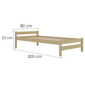 Obrazek Łóżko Aleks 80x200 naturalne, nielakierowane