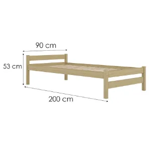 Obrazek Łóżko Aleks 90x200 naturalne, nielakierowane