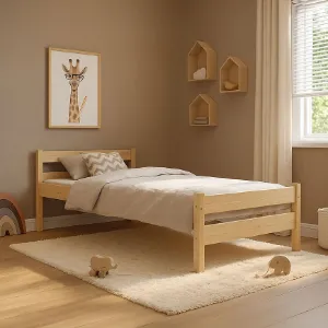 Obrazek Łóżko Aleks 90x200 naturalne, nielakierowane