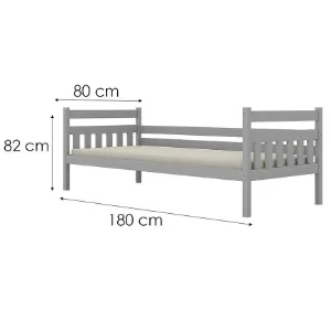 Obrazek Łóżko Dawid standard 80x180 szary