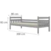 Obrazek Łóżko Dawid standard 80x200 szary