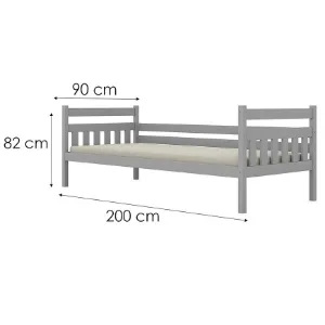 Obrazek Łóżko Dawid standard 90x200 szary