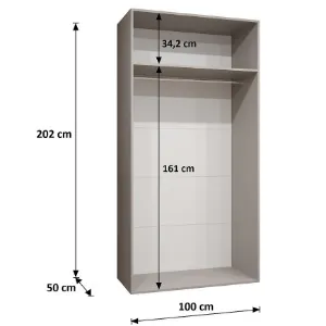 Obrazek Szafa Sandi 2-100 czarny/czarny
