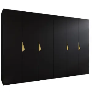 Obrazek Szafa Sandi 1-300 (2x150) czarny/złoty