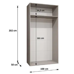 Obrazek Szafa Sandi 1-100 czarny/kaszmir