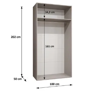 Obrazek Szafa Sandi 1-100 kaszmir/czarny