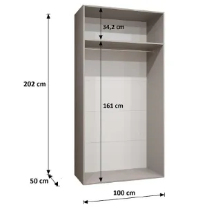 Obrazek Szafa Sandi 1-100 kaszmir/kaszmir