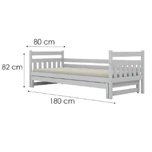 Obrazek Łóżko Dawid dodatkowe spanie 80x180 biały