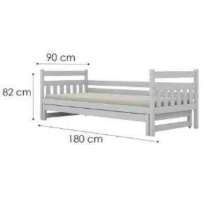 Obrazek Łóżko Dawid dodatkowe spanie 90x180 biały