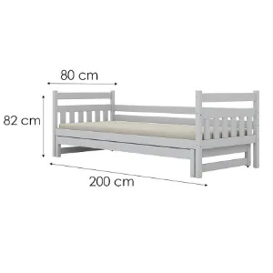 Obrazek Łóżko Dawid dodatkowe spanie 80x200 biały