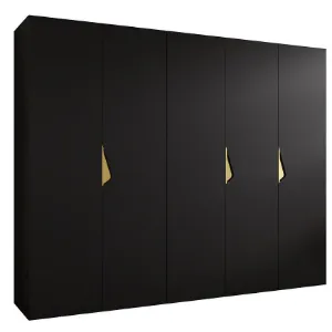 Obrazek Szafa Sandi 1-250 czarny/złoty