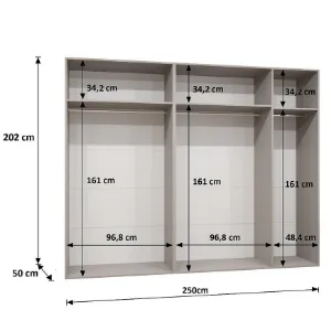 Obrazek Szafa Sandi 1-250 kaszmir/kaszmir