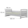 Obrazek Łóżko Tosia dodatkowe spanie 80x180 biały