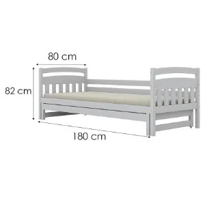 Obrazek Łóżko Tosia dodatkowe spanie 80x180 biały