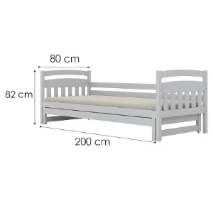 Obrazek Łóżko Tosia dodatkowe spanie 80x200 biały