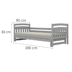 Obrazek Łóżko Tosia dodatkowe spanie 90x200 szary