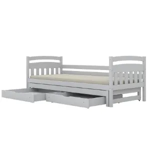 Obrazek Łóżko Tosia dodatkowe spanie + szuflady 80x160 biały