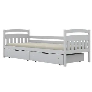 Obrazek Łóżko Tosia duże szuflady 80x160 biały