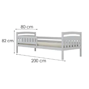 Obrazek Łóżko Tosia standard + barierka 80x200 biały