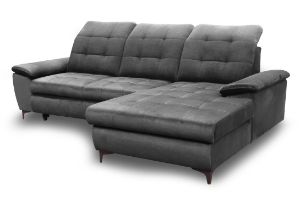 Obrazek Narożnik z funkcją spania Crystal grafitowy wersja lewa