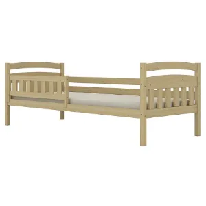 Obrazek Łóżko Tosia standard + barierka 80x160 naturalne, nielakierowane